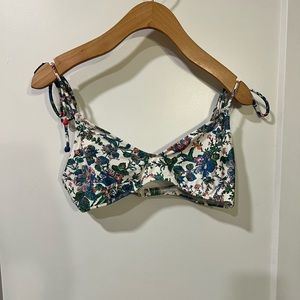 J crew floral bikini top size M